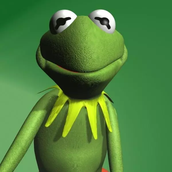 Kermit The Frog Rigged Low-poly 3D model