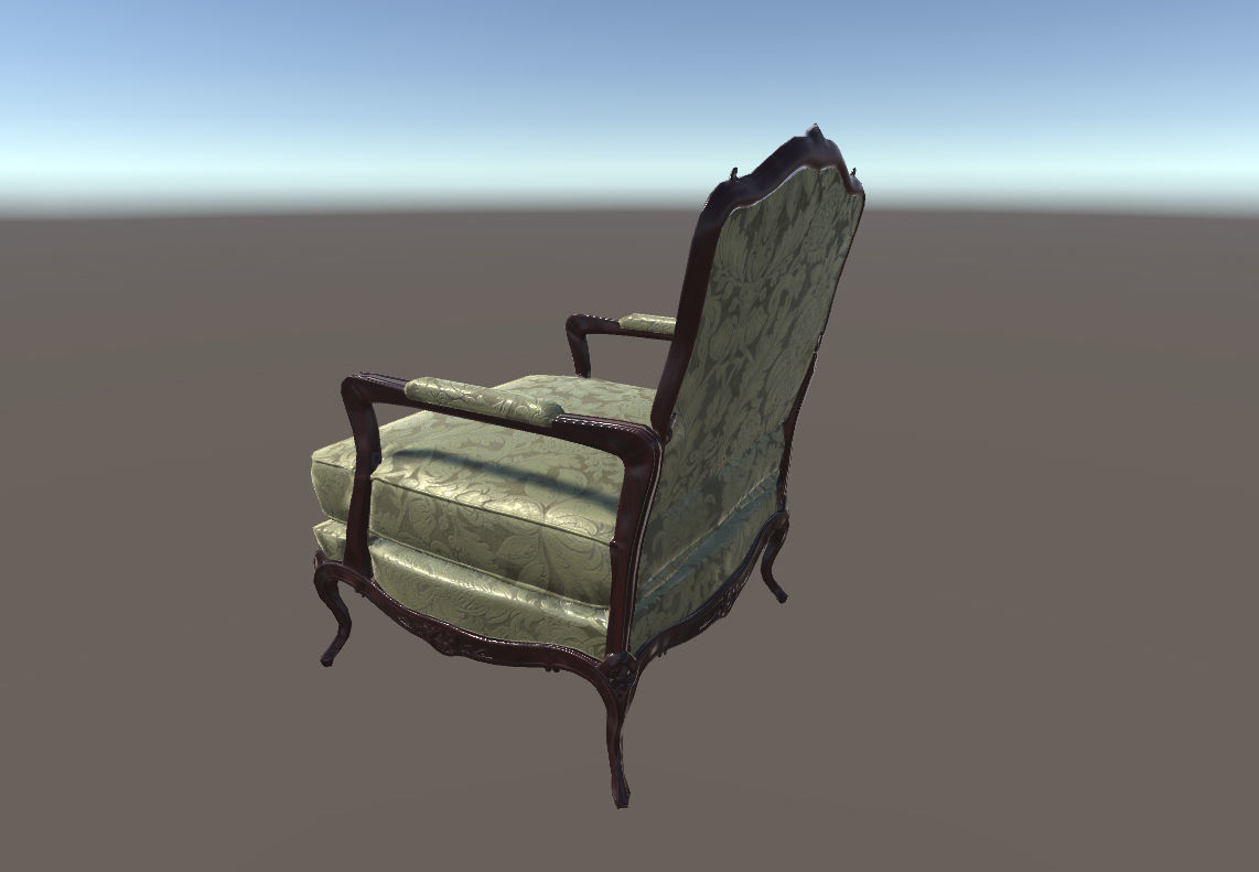 Classic chair lowpoly PBR Low-poly 3D model_13