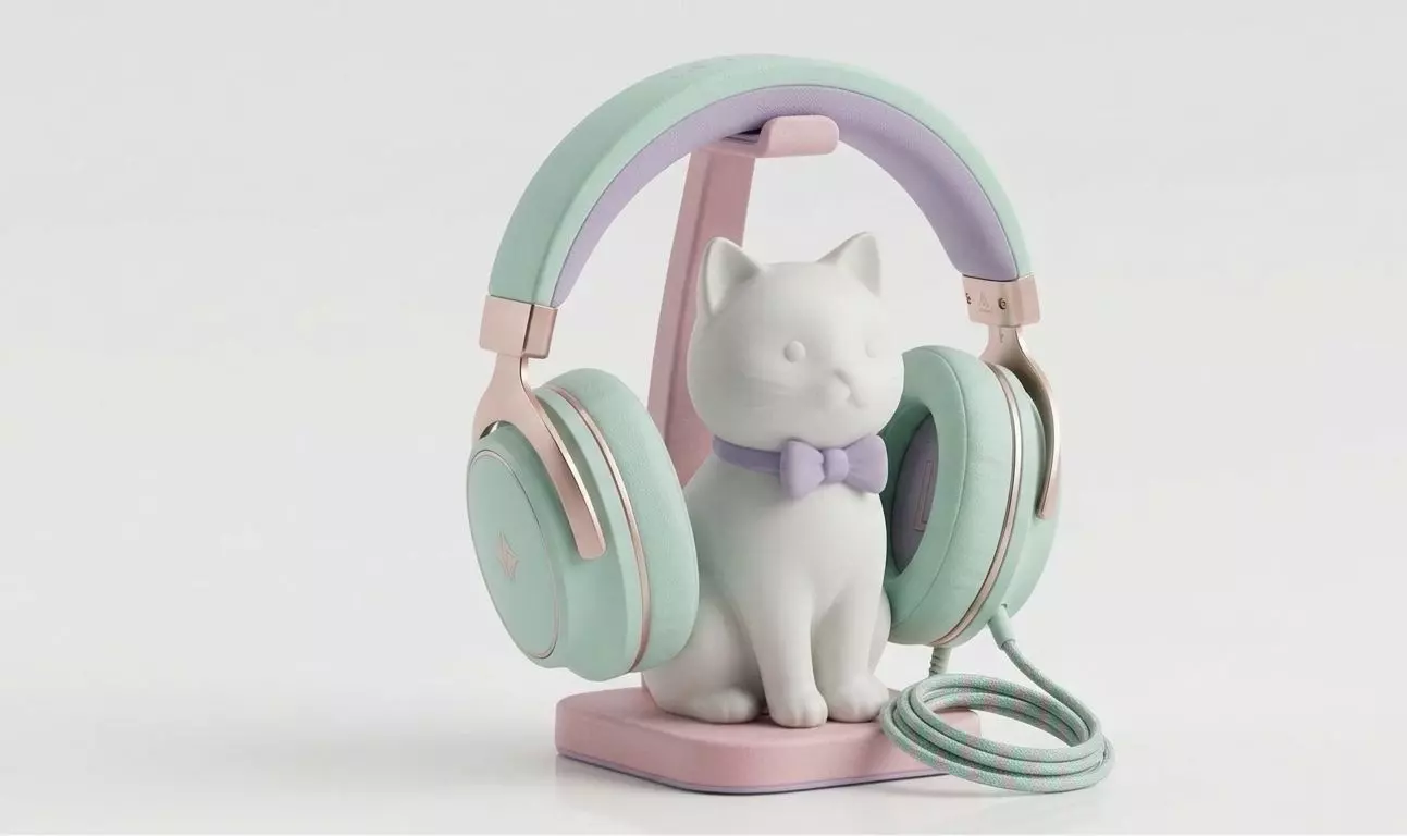 Cat hand phone holder 3D print model