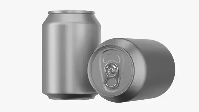 Realistic Aluminum Beverage Soda Can 250ml Mockup