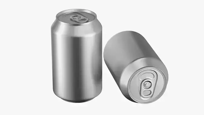 Realistic Aluminum Beverage Beer Can 300ml Mockup