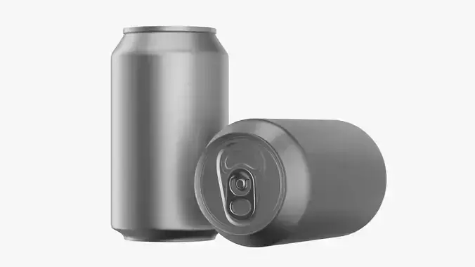 Realistic Aluminum Beverage Cola Can 330ml Mockup