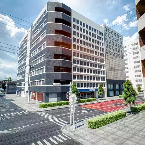 Tokyo Japan Cityscape Low-poly 3D model 7