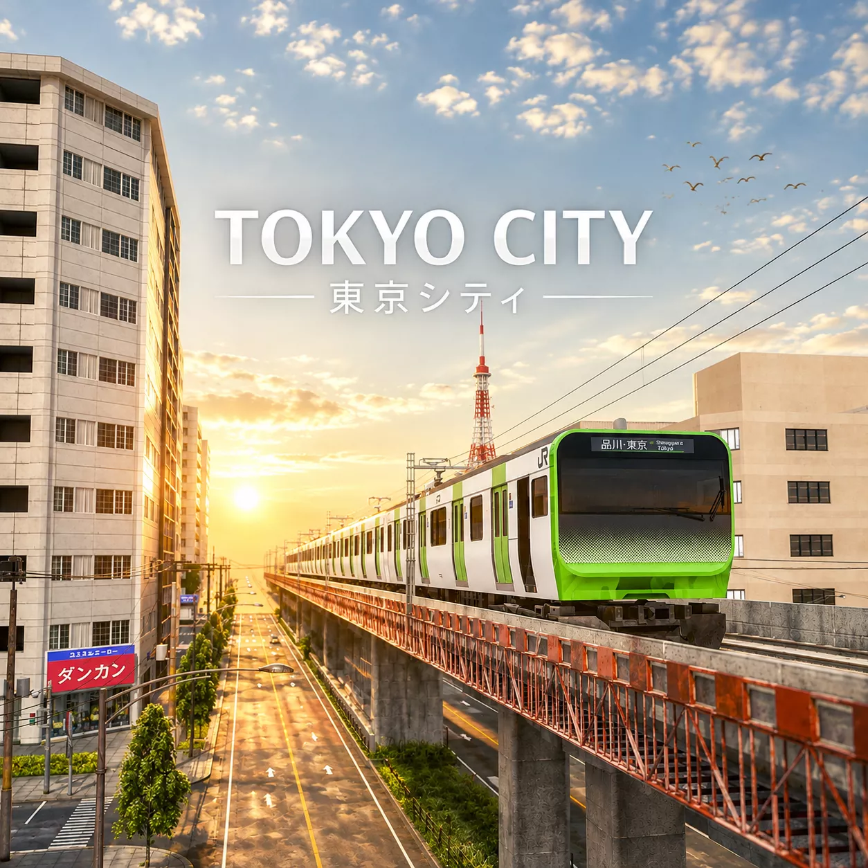 Tokyo Japan Cityscape Low-poly 3D model