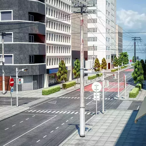 Tokyo Japan Cityscape Low-poly 3D model 6