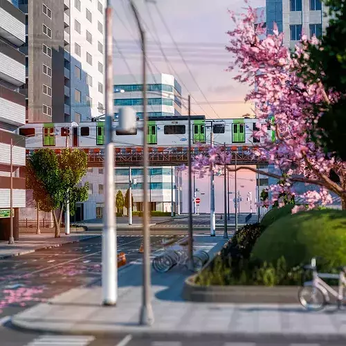 Tokyo Japan Cityscape Low-poly 3D model 4