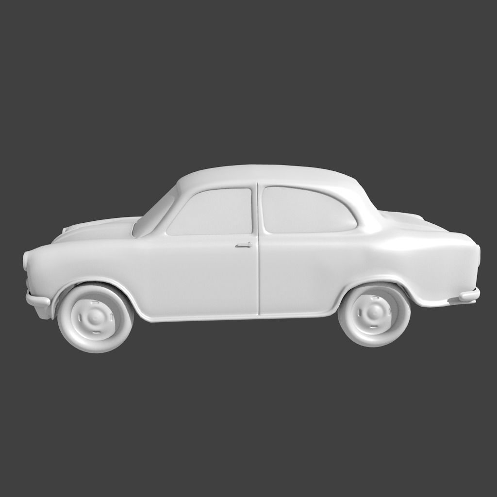 3D Lowpoly Ambassador Car 1999 Low-poly 3D model_2