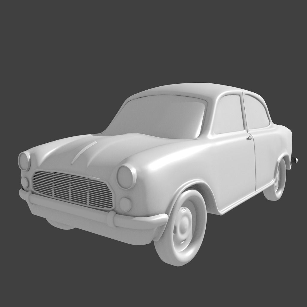 3D Lowpoly Ambassador Car 1999 Low-poly 3D model_1