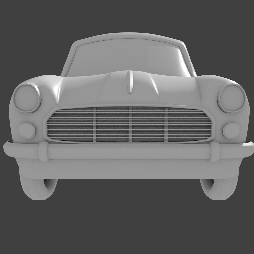 3D Lowpoly Ambassador Car 1999 Low-poly 3D model_3