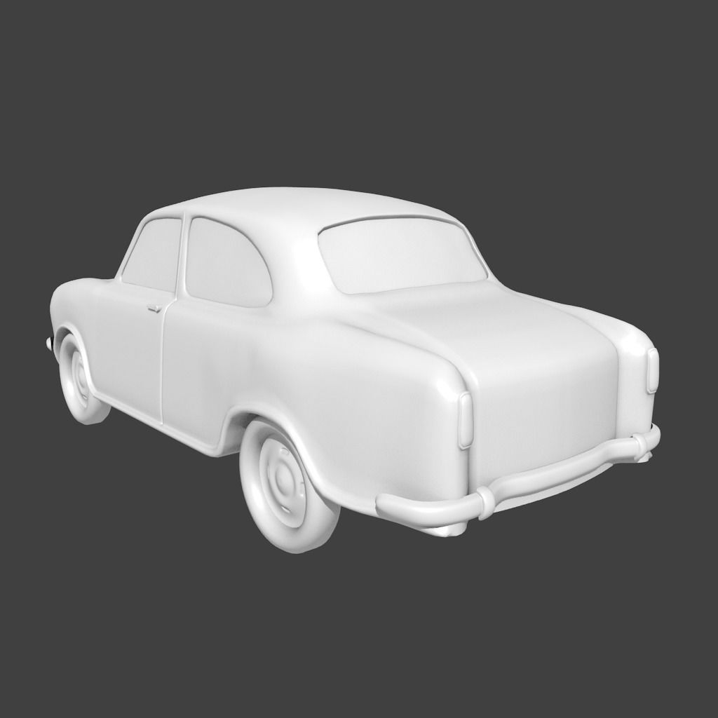 3D Lowpoly Ambassador Car 1999 Low-poly 3D model_4