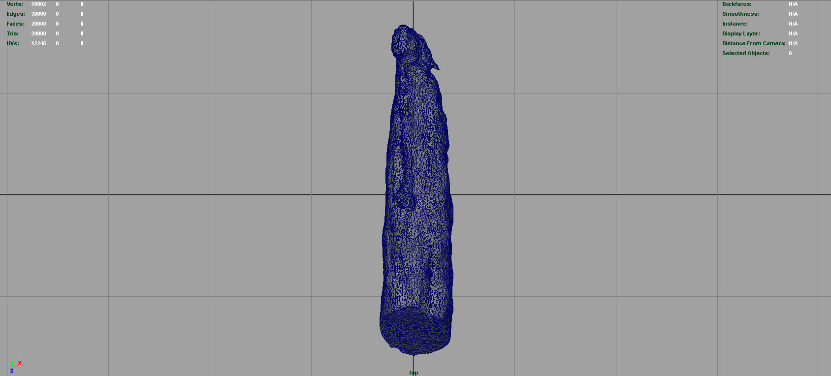 Spanish fuet salami Low-poly 3D model_5