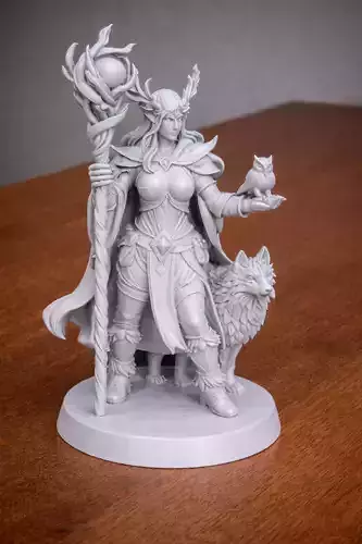Elven Wildwarden  Female Druid Miniature