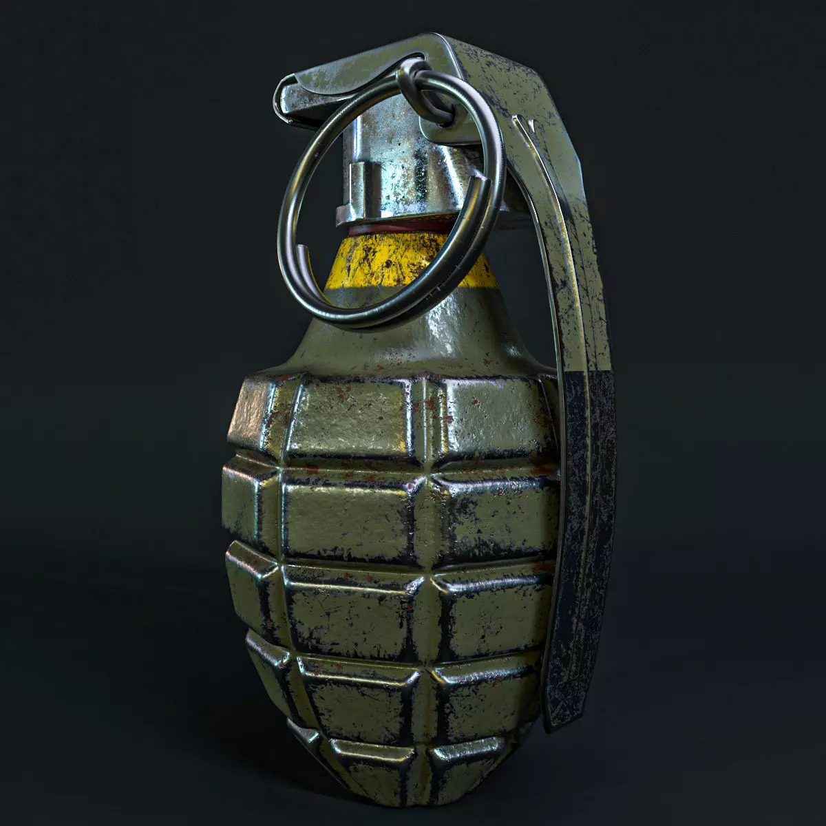 Mk2 Fragmented Hand Grenade 3D model