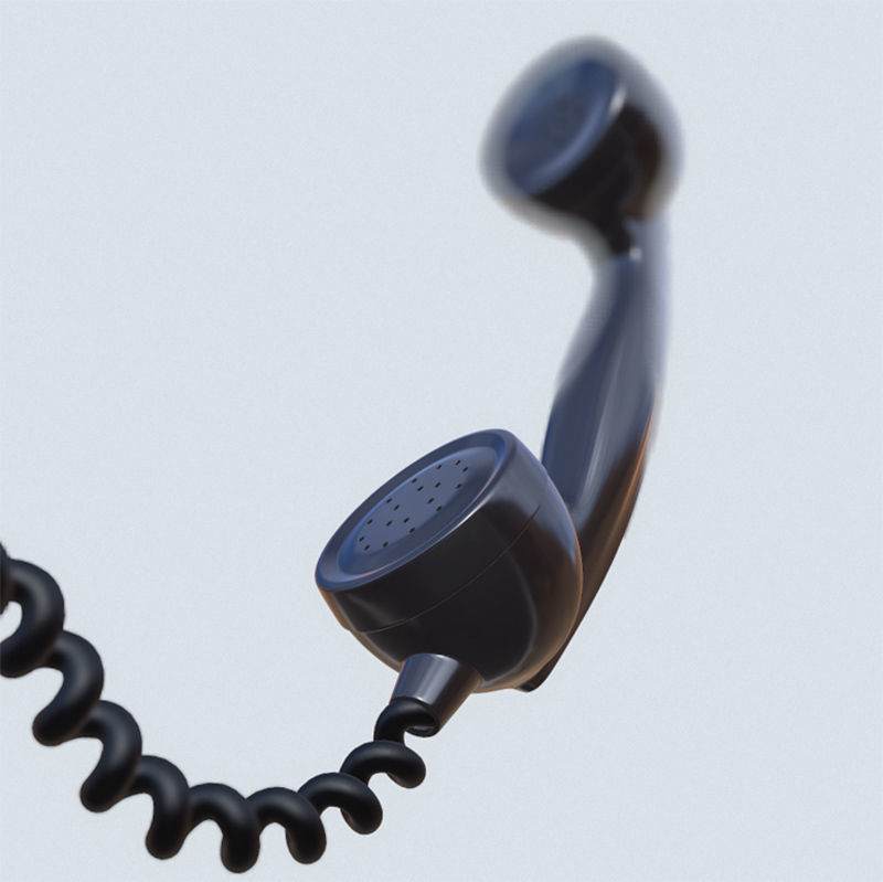 Phone handset 3D model_1