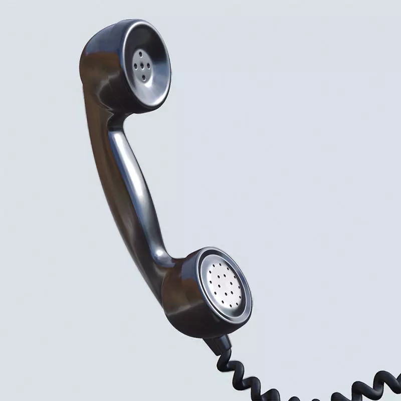 Phone handset 3D model_0