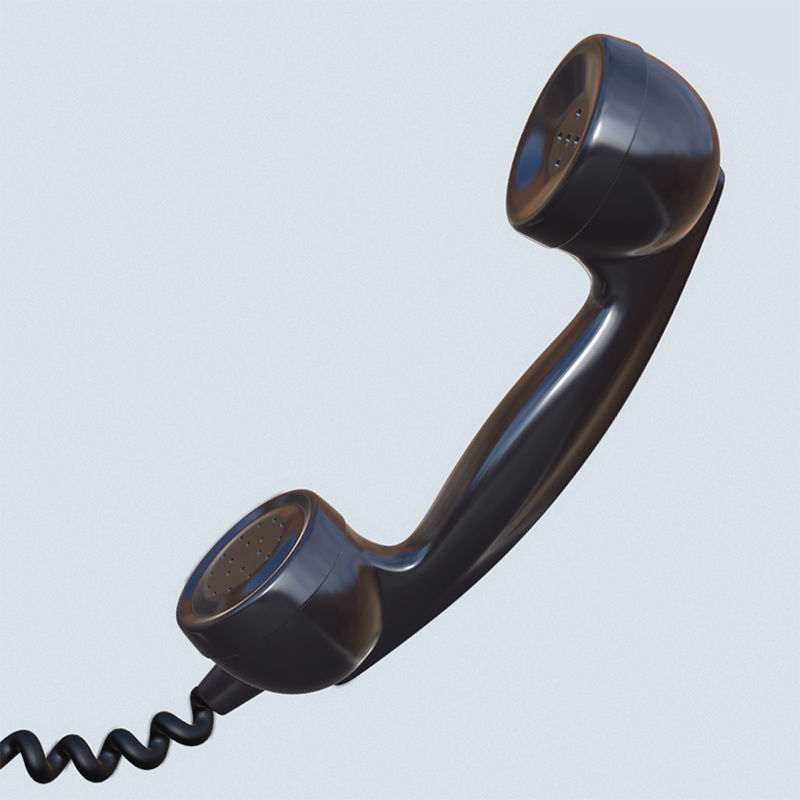 Phone handset 3D model_2