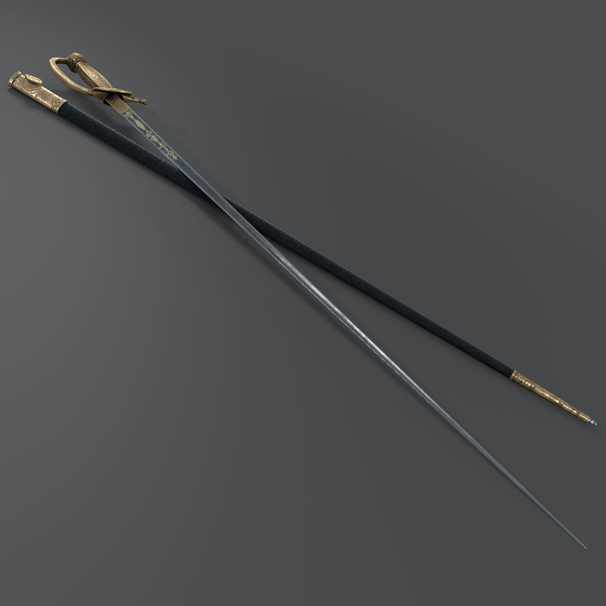 Napoleon Austerlitz Sword Low-poly 3D model_4