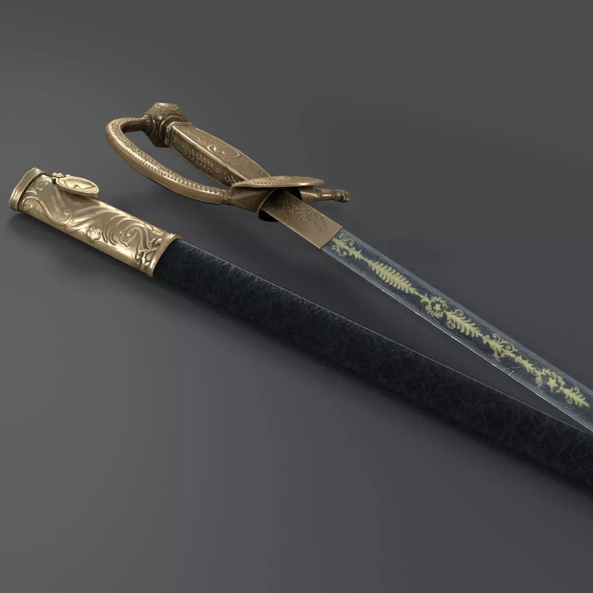 Napoleon Austerlitz Sword Low-poly 3D model_0