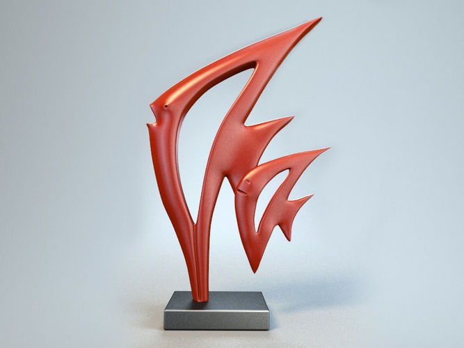 Fish figurine P 3D print model