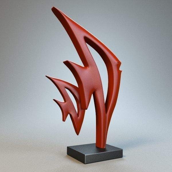 Fish figurine P 3D print model_1