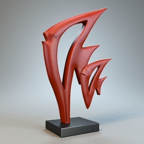 Fish figurine 3D model_3