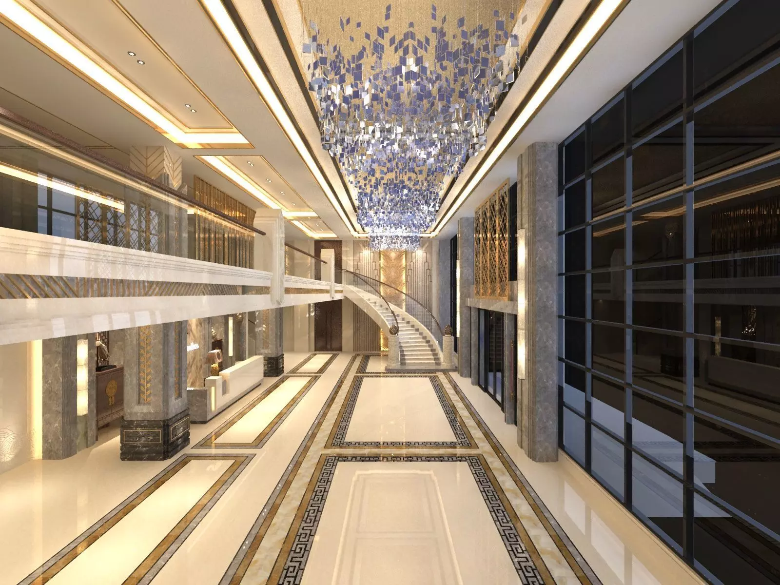 Lobby with Lounge 3D model