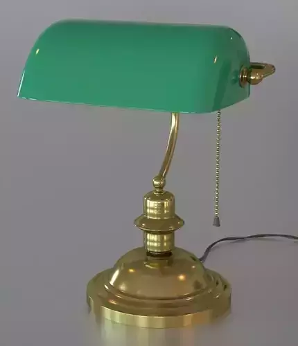 Green bankers lamp 3D model