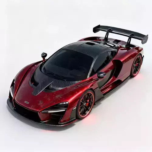 Realistic Electric Hypercar 3D Model 3D Model