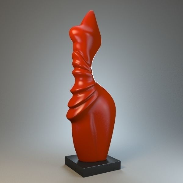 Sculpture Amazon in robes 3D model_2