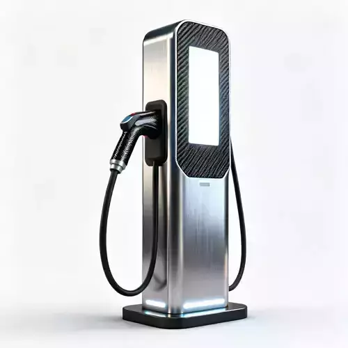 Realistic Futuristic EV Charging Station 3D Model 3D Model
