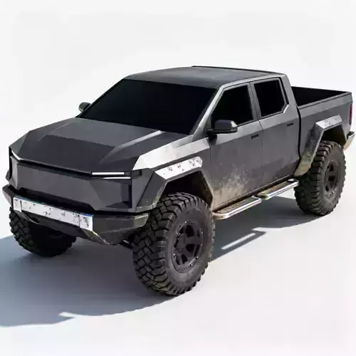 Realistic Electric Pickup Truck 3d model