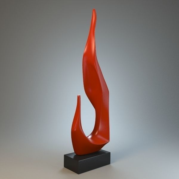 Sculpture Flame P 3D print model_2