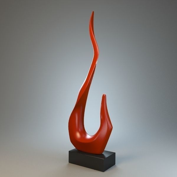 Sculpture Flame P 3D print model_1