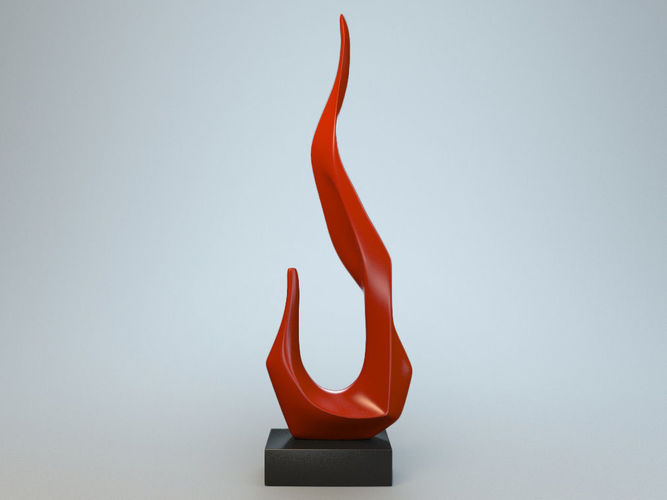 Sculpture Flame P 3D print model