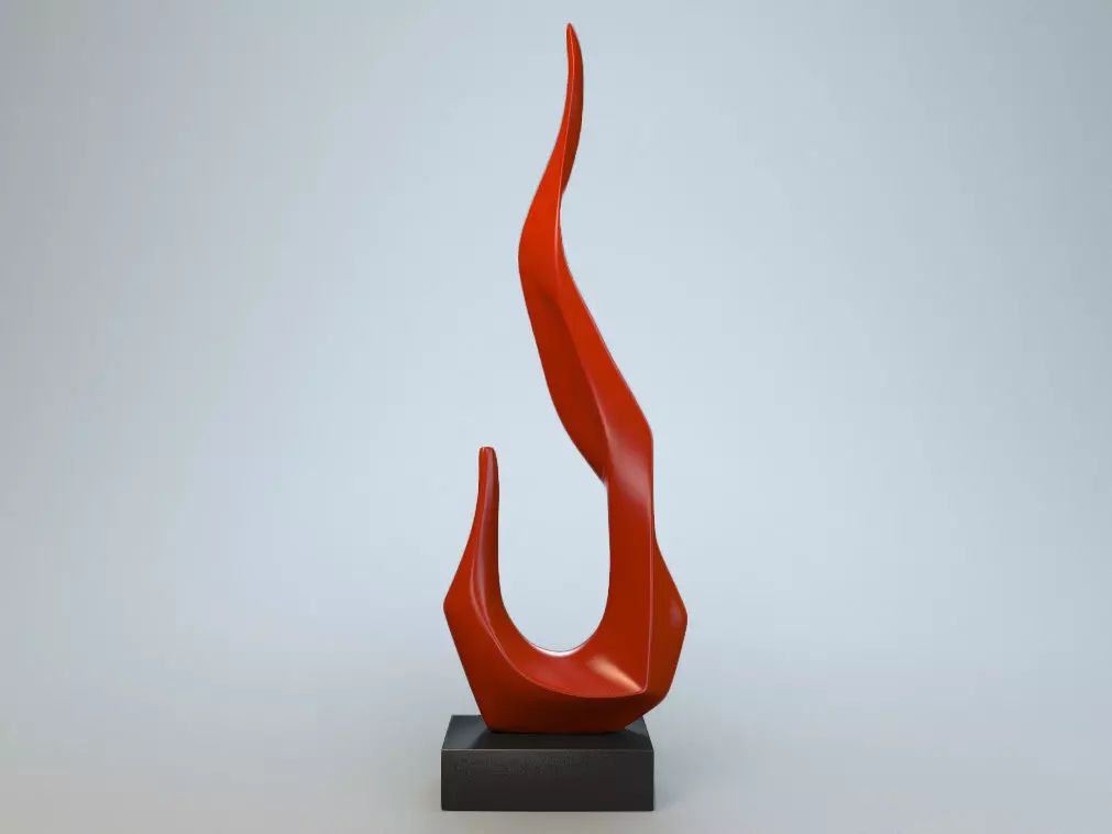 Sculpture Flame P 3D print model_0