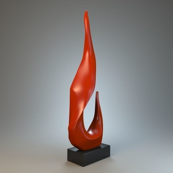 Sculpture Flame P 3D print model_3