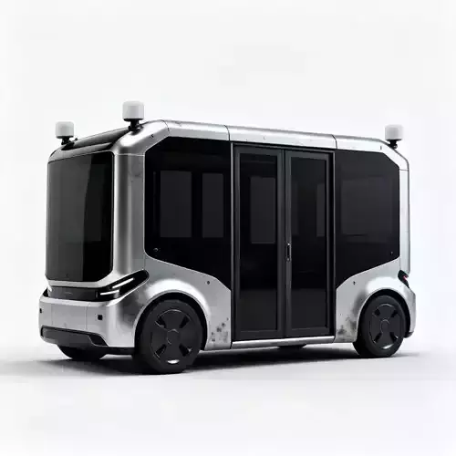Realistic Autonomous EV Shuttle 3D Model 3D Model
