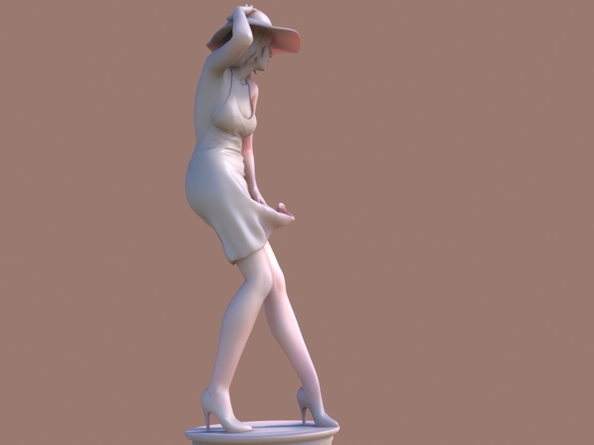 Woman Wind 3D print model_2