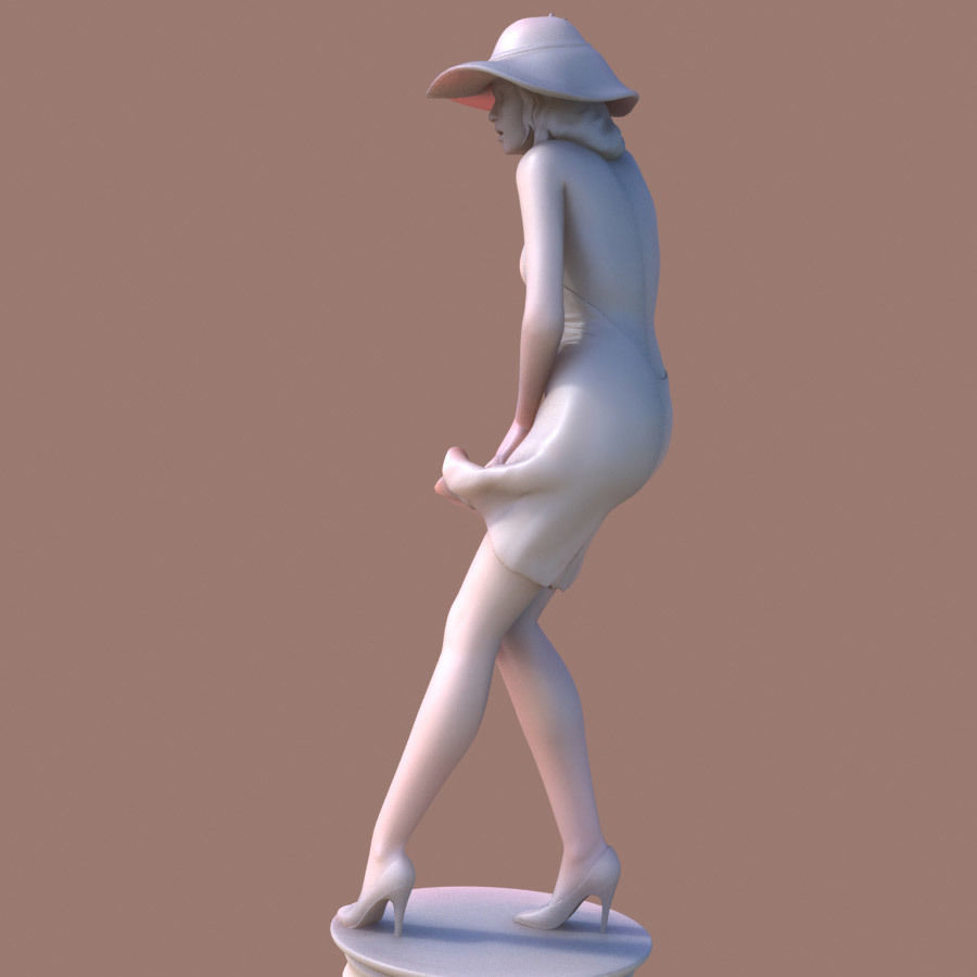 Woman Wind 3D print model_4