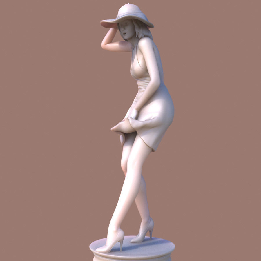 Woman Wind 3D print model_1