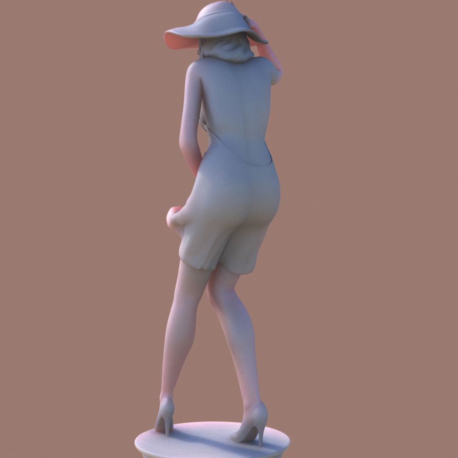 Woman Wind 3D print model_3