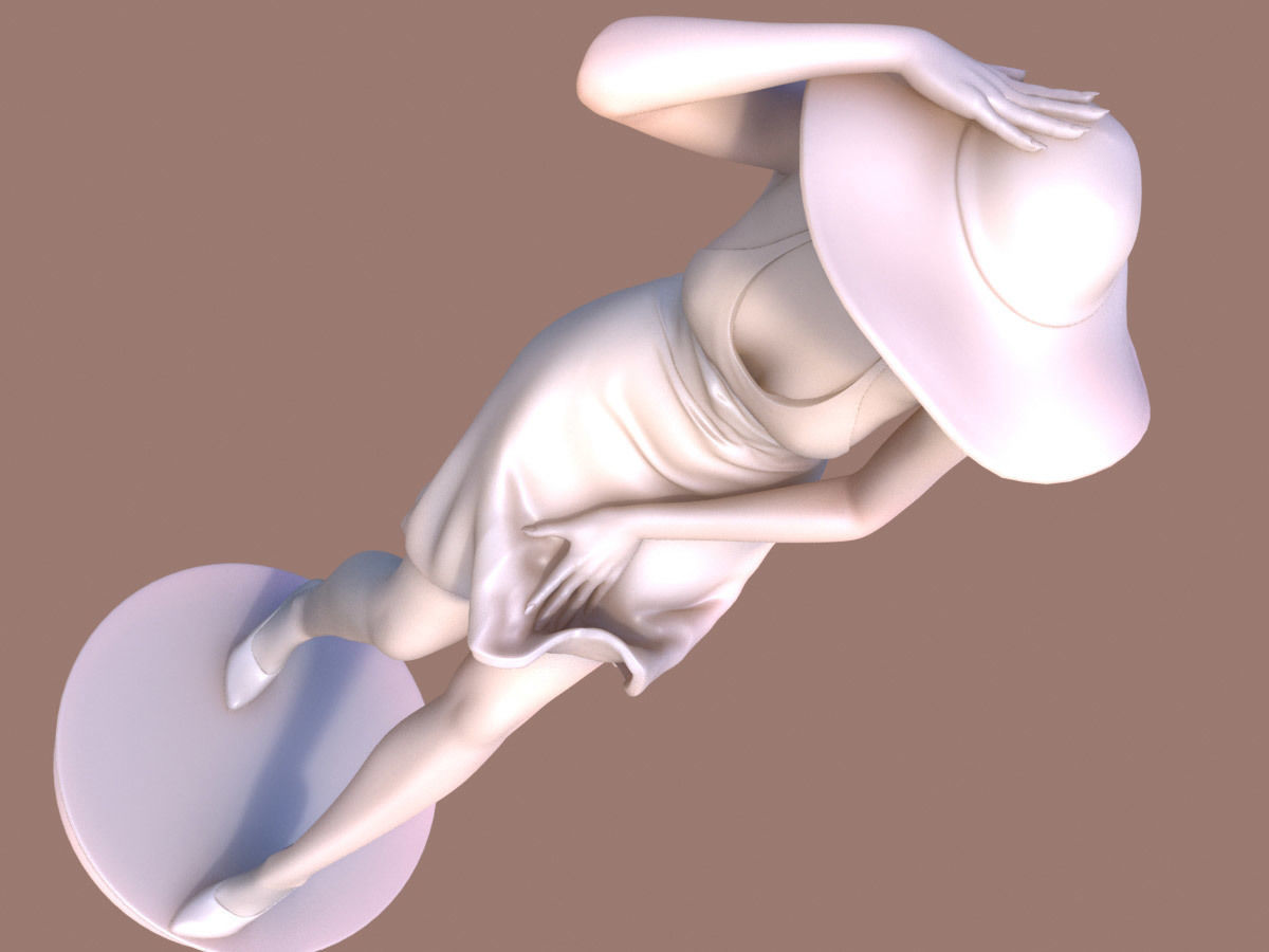 Woman Wind 3D print model_5