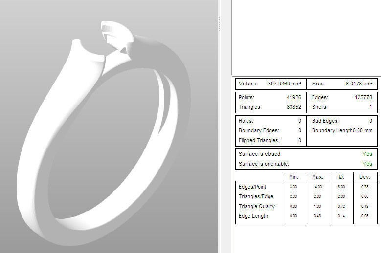 Solitaire Tension Set Diamond Ring 3D print model_4
