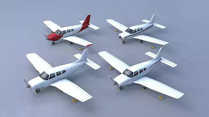 PA28 Archer TX Static 4 pack Liveries Blank