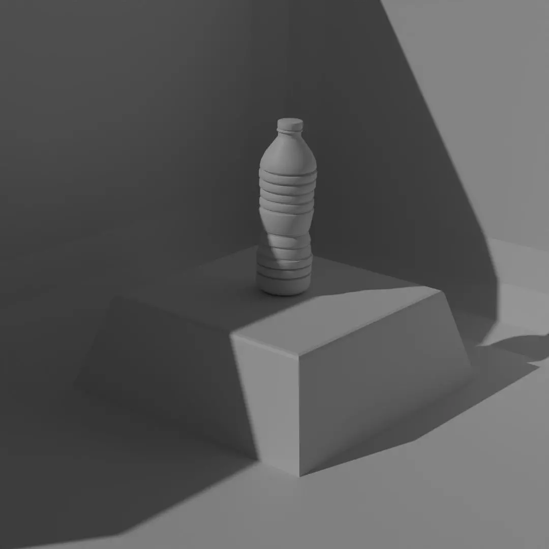 Realistic Single Use Plastic Water Bottle 3D Model PBR Game Free 3D model