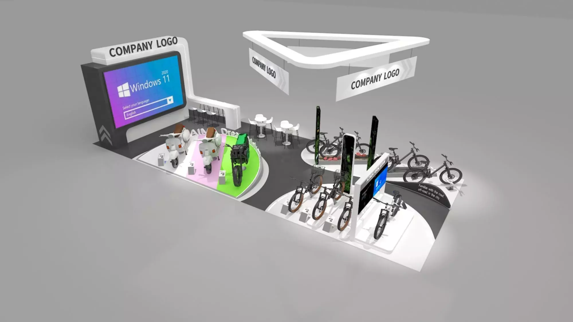 Electric bicycle exhibition 3D model