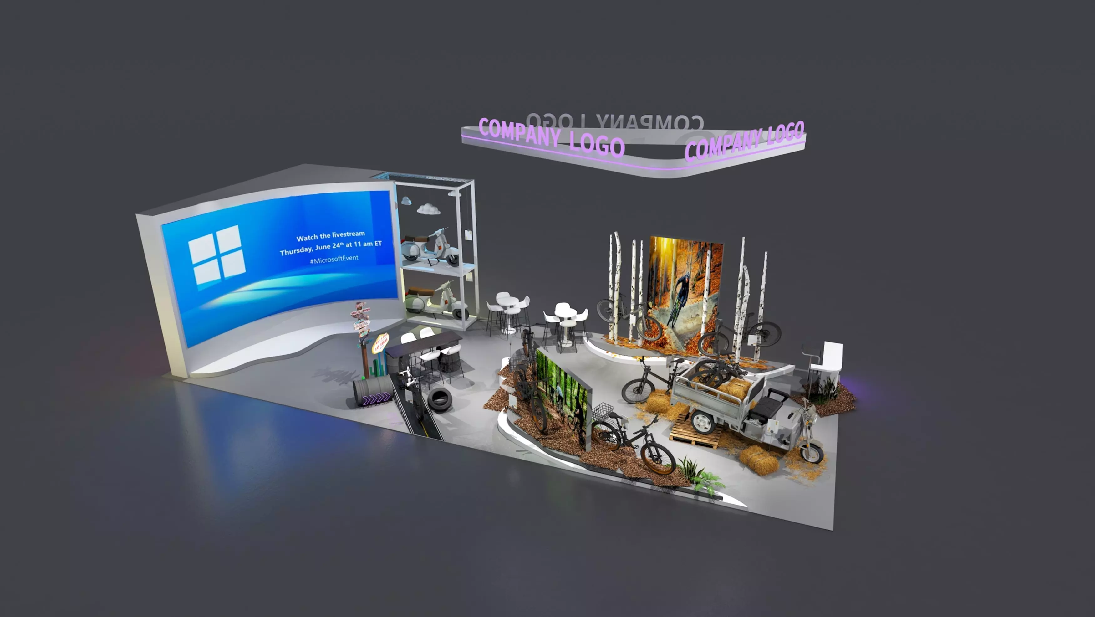 Electric bicycle exhibition 3D model