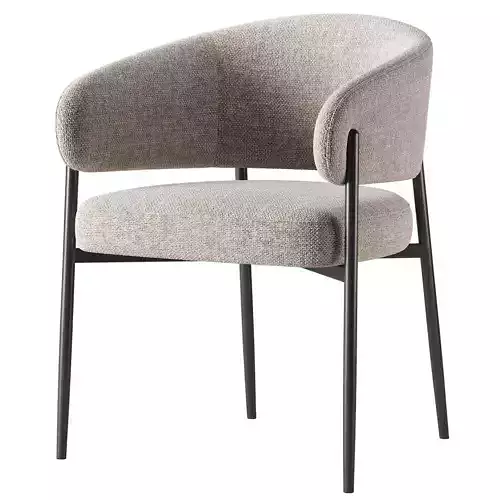 Iris Dining Chair 3D model 2