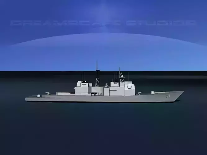 USS Cape St George CG-71 LP Low-poly 3D model