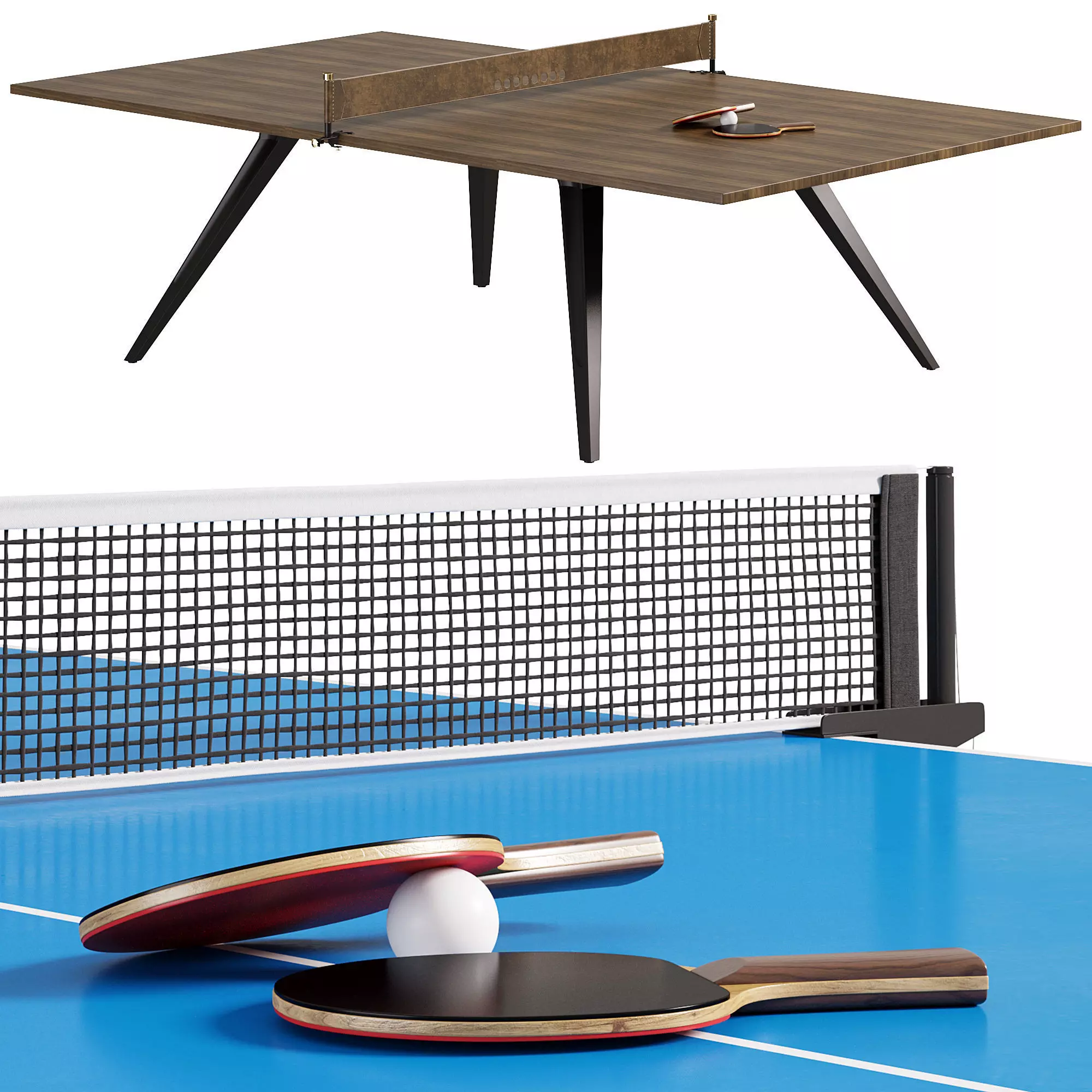 Ping Pong Table By District Eight Low-poly 3D model
